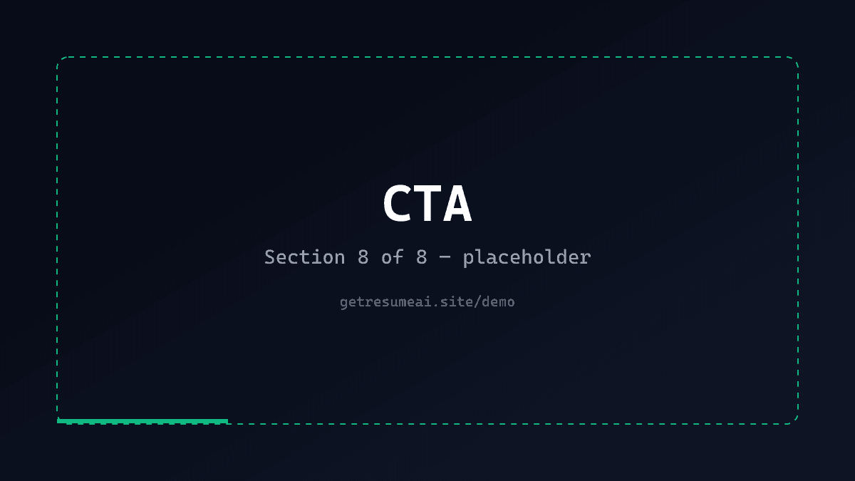 Final call-to-action prompting users to start building their resume — placeholder
